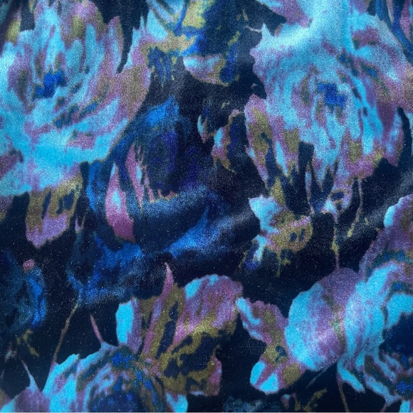 Urban Outfitters Romper Womens Small Velvet Patsy Smoke Black Blue Whimsy Goth - Picture 7 of 13